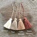 Organic Cotton Tassel set of 6 pieces in one color, Handmade Natural Cotton Yarn Tassels, Craft Supplies