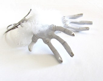 YETI earrings, Sasquatch jewelry, unusual earrings, unusual jewelry, cryptozoology, abominable snowman, Bigfoot
