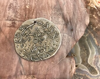 Andrew Thornton Fir Twig Coin/Pendant (FINE SILVER)