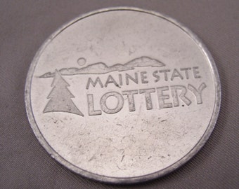 Vintage Maine State Lottery Token - 1970s - Aluminum 1 1/2" Dia