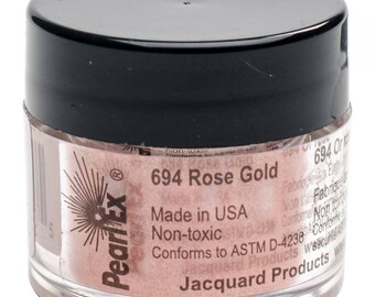 Pearl Ex powdered pigment, Rose Gold, 3 gram jar