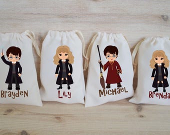 Harry Potter Favor Bags Wizard Party Favors Personalized Party Gift Bags Loot Bags Goodie Bags Birthday Party Favors Harry Potter Party