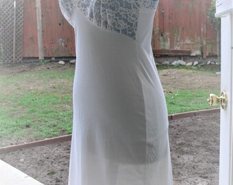 bust 34 nylon cream dress slip made in usa