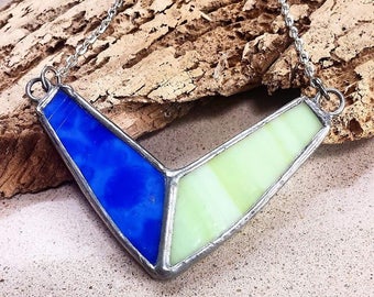 Geometric Stained Glass Necklace