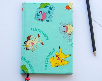 Nintendo Pokemon Characters 5"x7" Hardcover Notebook Teal