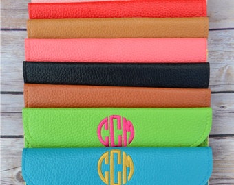 Monogrammed Envelope Wallet