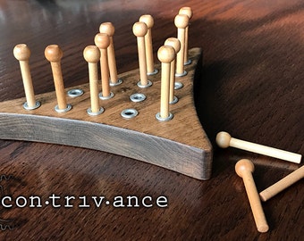 Peg Jump Game | Hand Made Wood Toy | Solid Maple Coffee Table Game