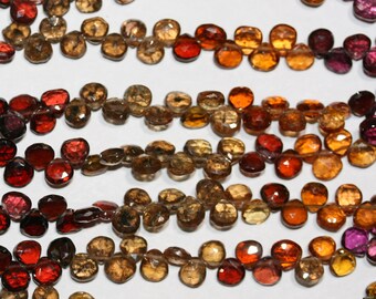 9" St Tundru Sapphire Faceted Drop Beads 5mm.