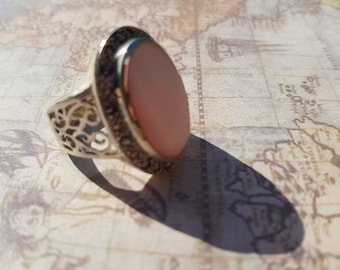 Vintage 1970's Silver Opal Ring