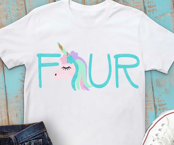 Download Fourth Birthday svg unicorn svg 4th birthday SVG four