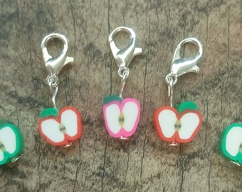 Apples Fimo Stitch Marker Set