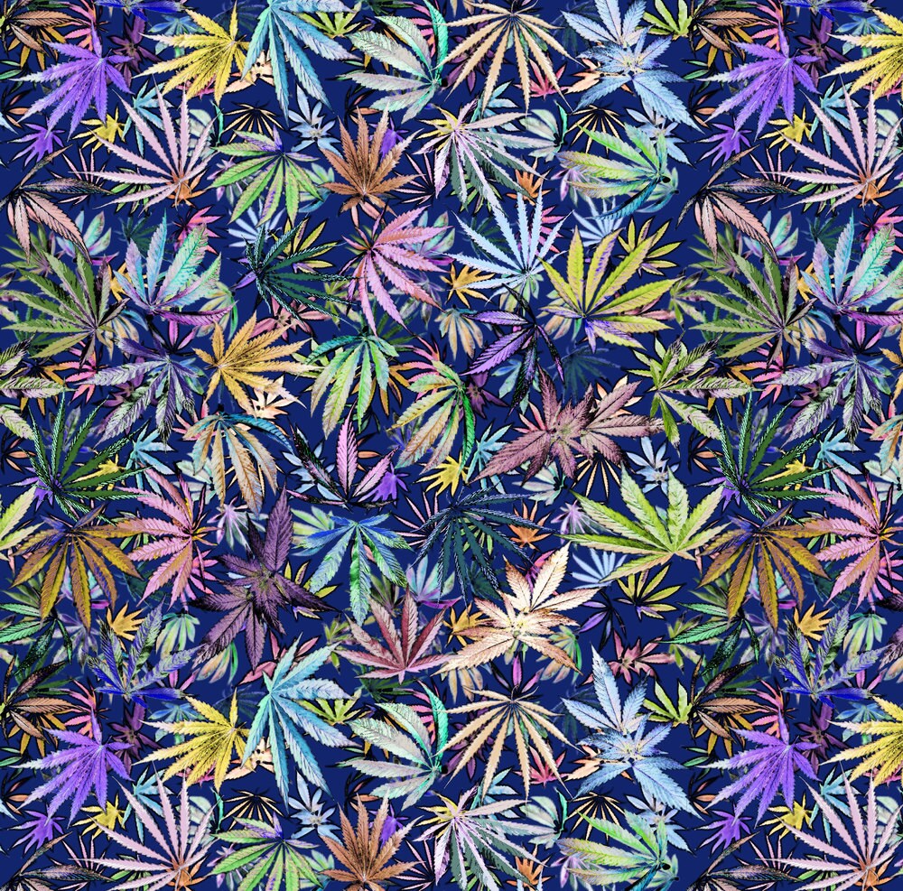 Marijuana Fabric Sativa Indica Pastels By Camomoto