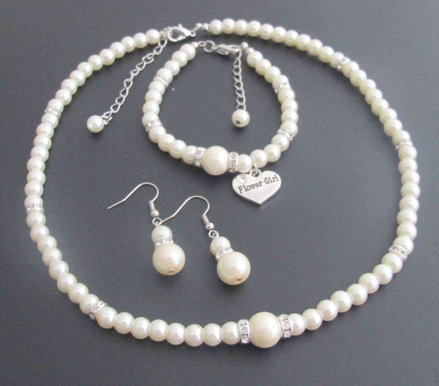 Flower Girl Jewelry Set Flower Girl Gift Junior Bridesmaid