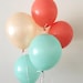 Coral Mint Peach Latex Balloons Coral Mint Peach Party Balloons Coral Bridal Shower Coral Balloons Peach Balloons Coral Baby Shower Peachy