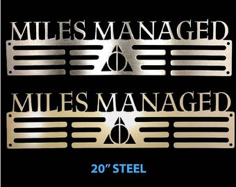 Miles Managed steel medal hanger holder Harry Potter Deathly Hallows