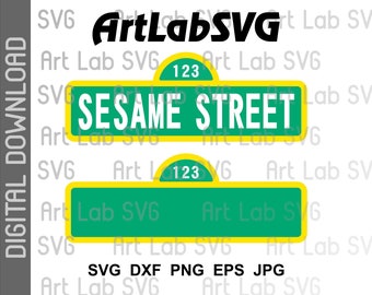 Sesame Street Sign svg, Blank Sign only svg, dxf, eps, png, cricut, silhouette cameo