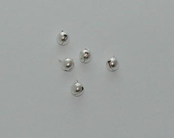 10 pendants silver 11x8mm ringing bells