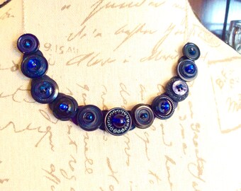 Blueberry Button necklace