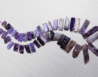 Charoite stick beads