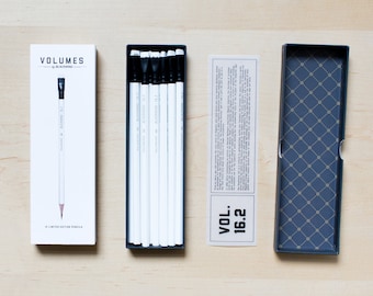 Box of 12 Palomino Blackwing Volumes 16.2 Firm Graphite, Black and White finish, Writing or Drawing Pencil, Gift for Architects or Designers