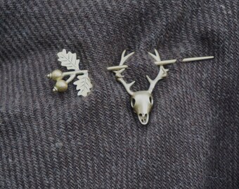 Stag Brooch, Celtic, Hair Pin, Kilt Pin, Hat Pin, Shawl Brooch, Scarf Pin, Wiccan, Pagan, Druid,, Viking Brooch