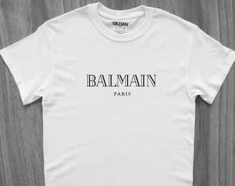 Balmain Paris Logo T-Shirt Gucci VLONE Supreme Balenciaga Vetements Gosha Givenchy Versace Chanel Dolce Gabbana Amiri Designer Palace Yeezy