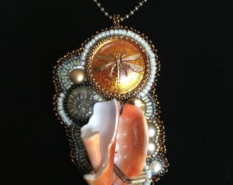 Sanibel Island dragonfly necklace
