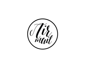 Air Mail Calligraphy Stamp