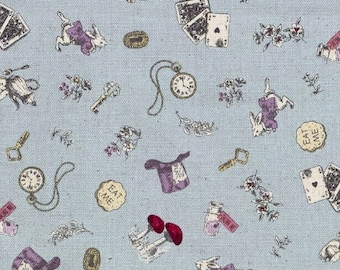 Alice in Wonderland fabric by Kokka (canvas). SK071