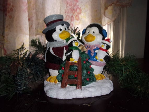 Christmas Family of Platypus, Tree Decorating Platypus, Christmas Decoration, Winter Decor, Gift, Holiday Decor, Home Decor, Hand Painted