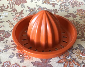 Retro Orange Tupperware Lemon Squeezer