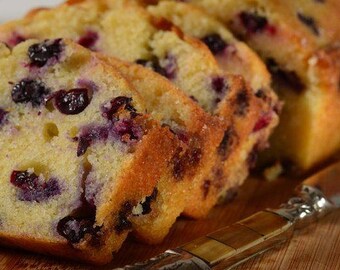 Homemade Lemon Blueberry Bread - Homemade Bread - Dessert - Holiday Gift Giving- Dinner Party - Fathers Day - Mothers Day, Dessert,