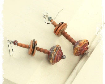 Bohemian earrings for women, Gypsy earrings, Boho dangle earrings, Bohemian tribal earrings, Boho chic earrings for her, Everyday earrings