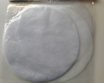 White bag of 25 organza circles for sweets, candies, etc. -For a nice party