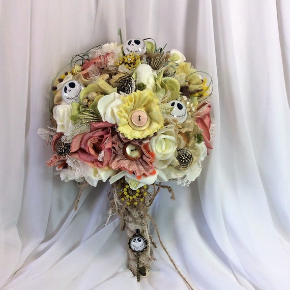 Jack and Sally Wedding Flower BouquetNightmare before