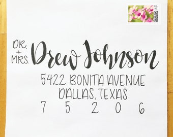 Wedding Calligraphy - Custom Hand Drawn Lettering and Styles: Verbena