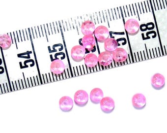 Craquelees 4 mm pink pearls bright x 50