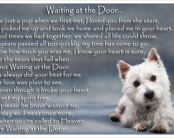 West Highland White Terrier Westie Memorial Fridge Magnet pet loss bereavement gift