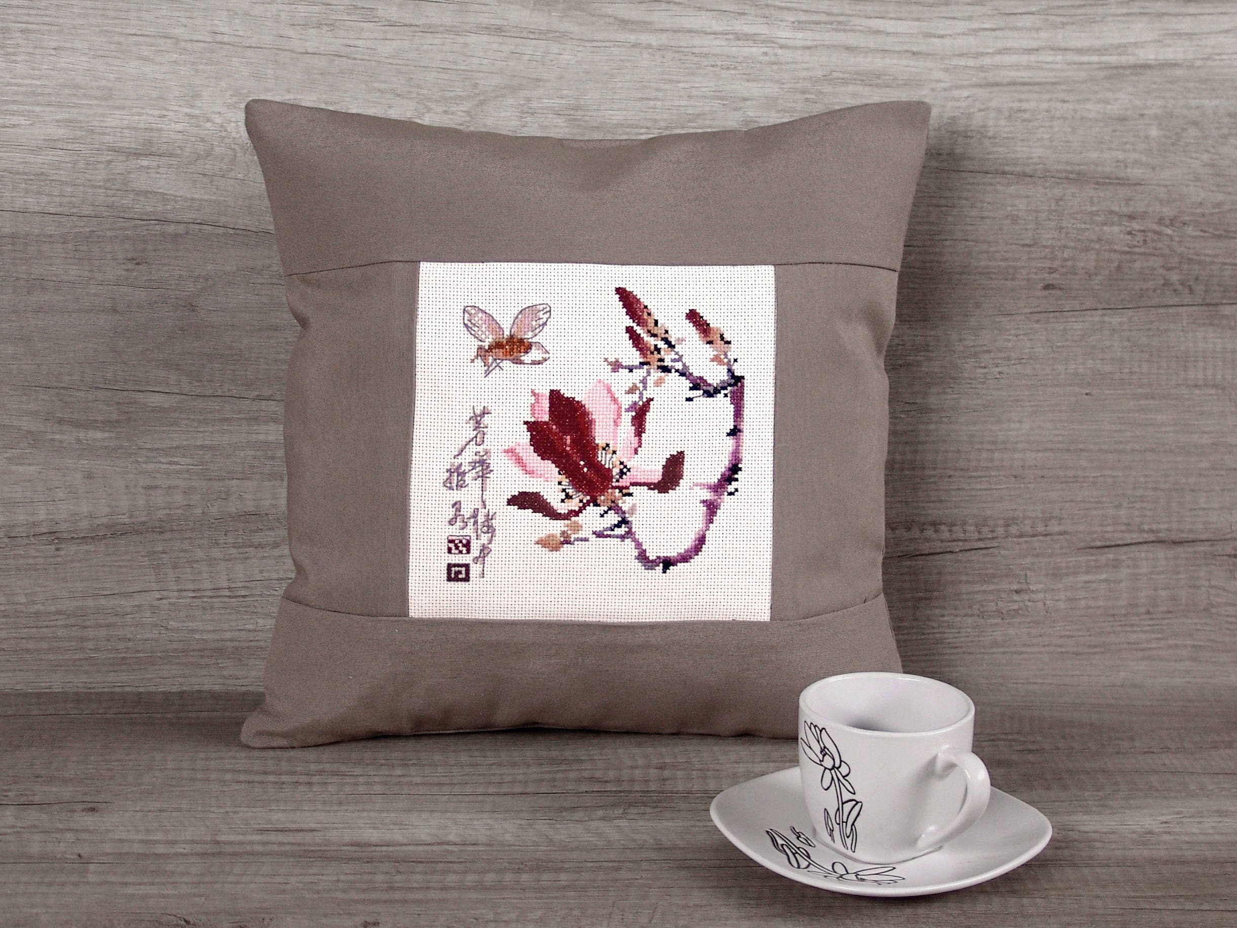 Throw pillow japanese inspired Asian style decorative cushion