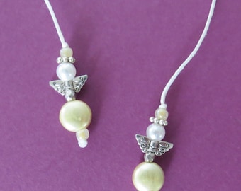 String Beaded Bookmarker Angel