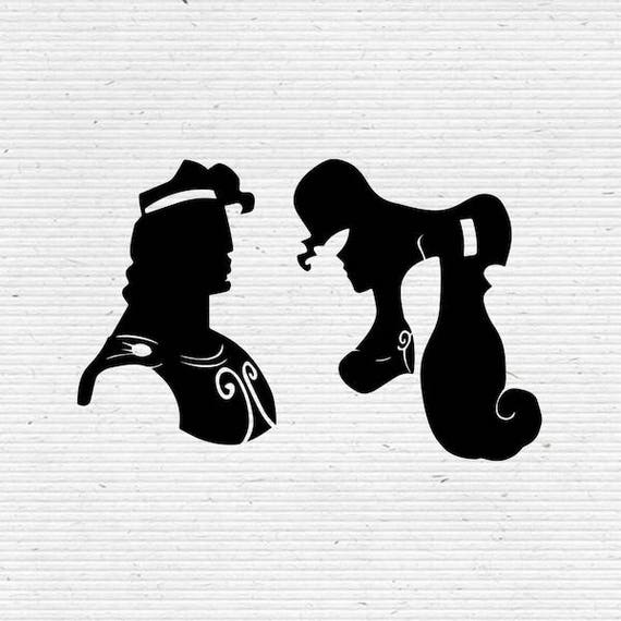 Download Hercules and Megara Disney Silhouette SVG Cut File Digital
