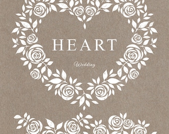 heart, pink heart, heart frame, white frame, clipart, frames, clipart, floral border, floral frame, white roses, roses