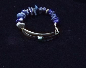 Lapis Feather Bracelet