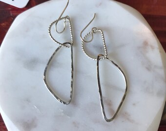 stwrling silver dangle earrings