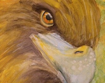 Golden Eagle Watercolor Painting