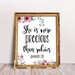 She is More Precious Than Rubies svg - Girls Bedroom svg - Quote svg - Watercolor Flowers - Girls Nursery Printable - Girls Nursery Art