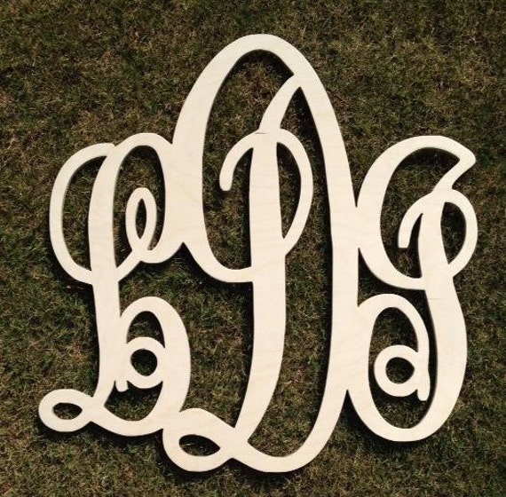 Personalized 3 Letter Wooden Monograms Signs