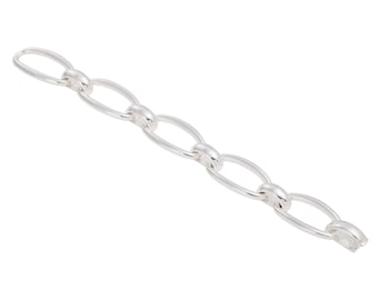 Sterling Silver Oval Link Heavy Bracelet