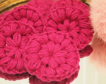 Crocheted cotton makeup removal pads (lot of 7)
