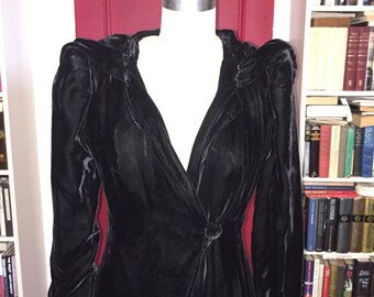 Black Velvet Evening Coat